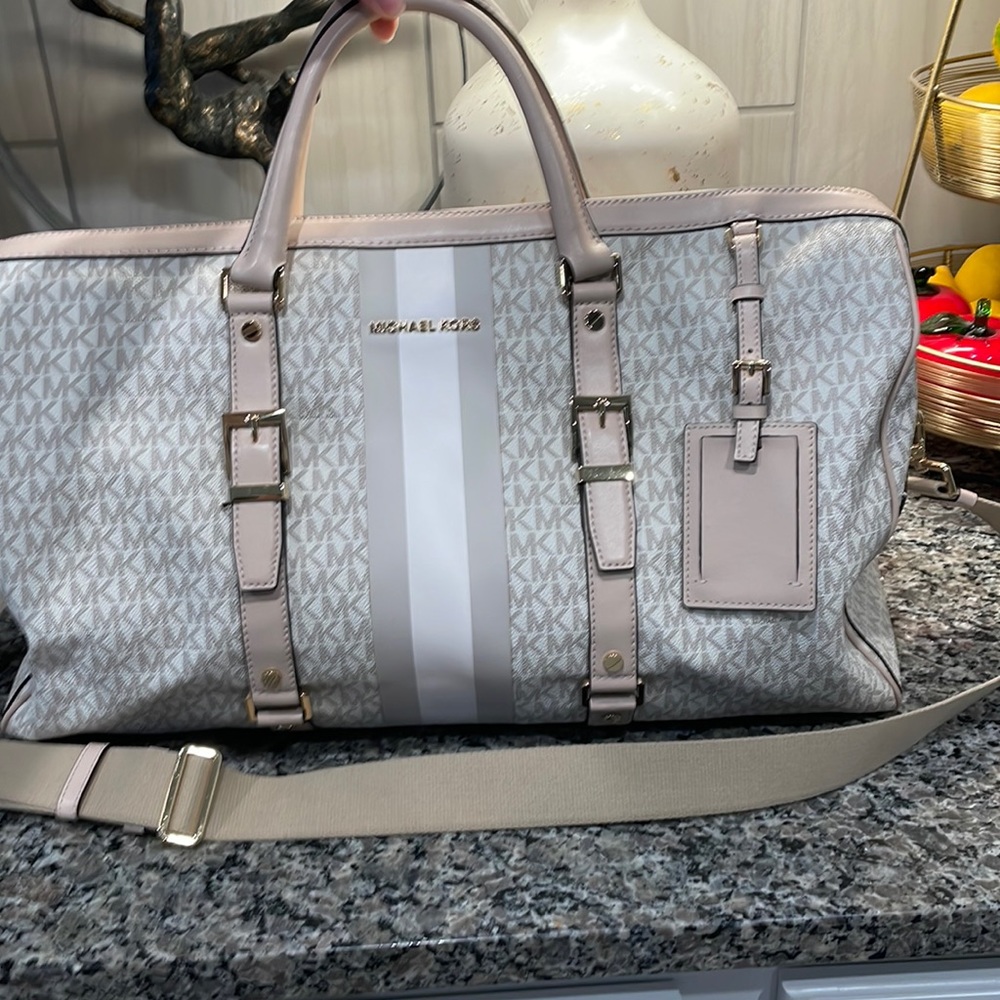 Michael Kors Bedford Travel Extra Large Stripped Weekender Bag